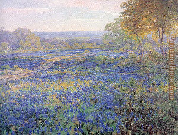 onderdonk Fields of Bluebonnets painting - Unknown Artist onderdonk Fields of Bluebonnets art painting